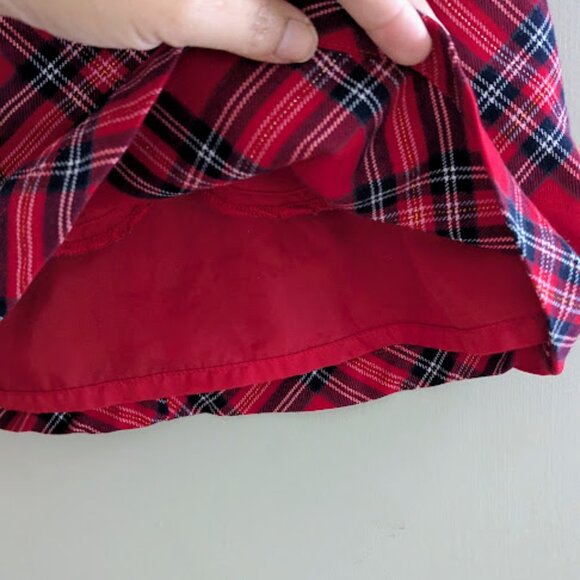 H&M Girls Red Checked Sleeveless Holiday Dress with Bow and Pockets Size 3 4 - Picture 5 of 8